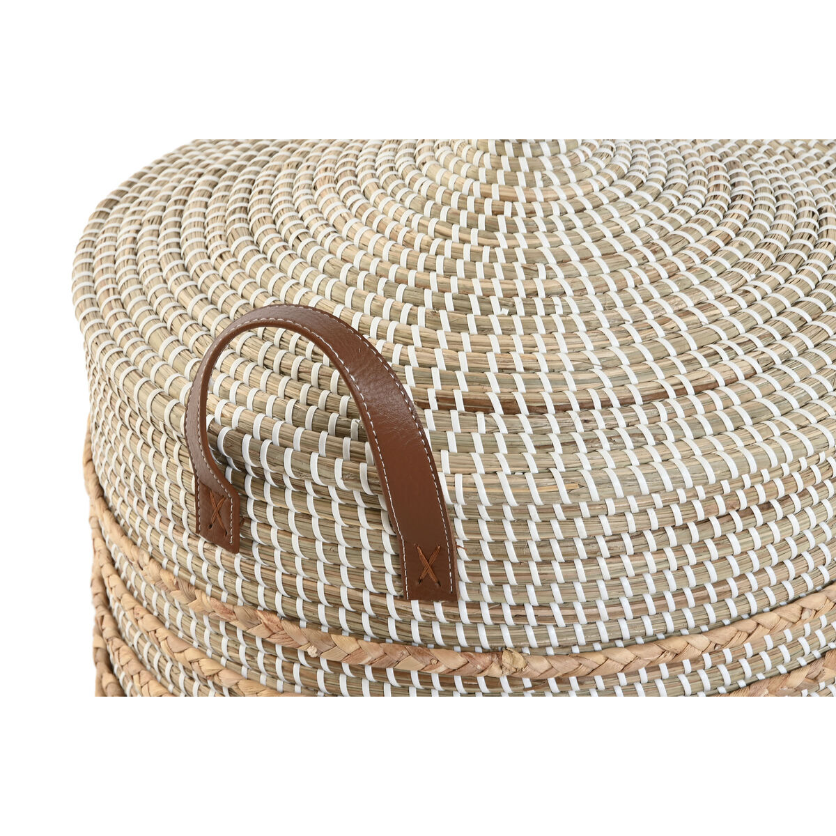 Basket set Home ESPRIT Brown Natural Seagrass Boho (2 Pieces)