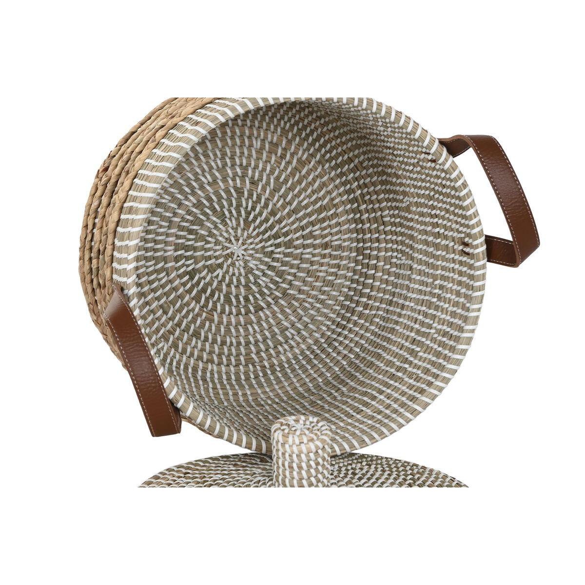 Basket set Home ESPRIT Brown Natural Seagrass Boho (2 Pieces)