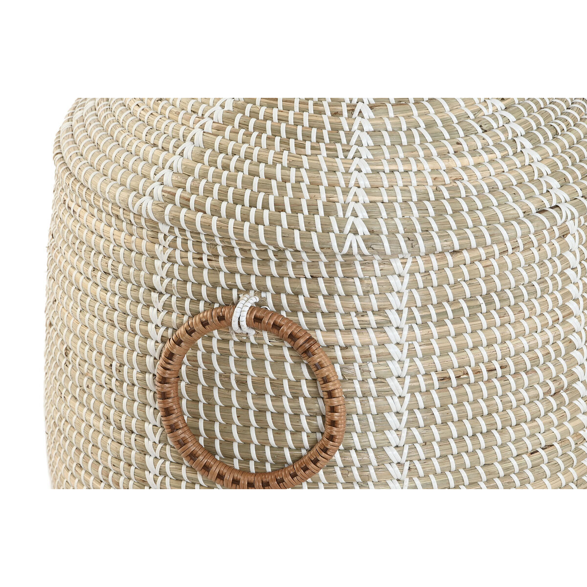 Basket set Home ESPRIT White Natural Seagrass Boho (2 Pieces)
