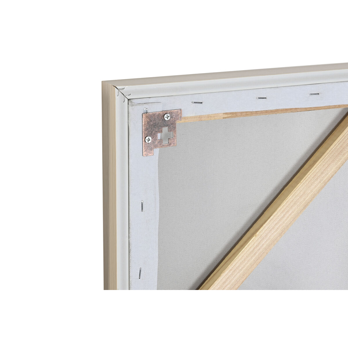 Painting Home ESPRIT Beige Grey Abstract Modern 100 x 3,5 x 100 cm (2 Units)