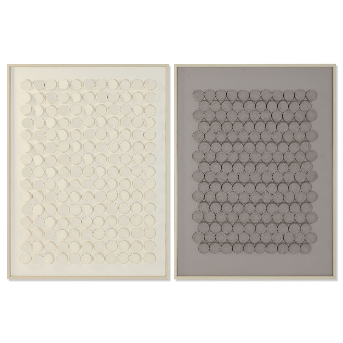Painting Home ESPRIT Beige Grey Abstract Modern 90 x 3,5 x 120 cm (2 Units)