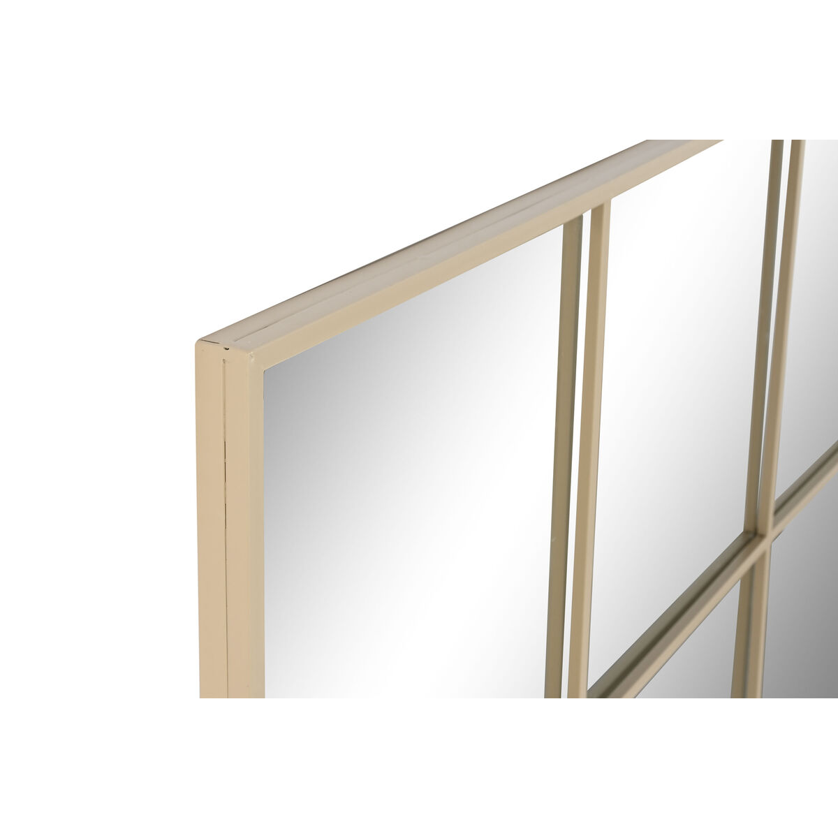Wall mirror Home ESPRIT Beige Window Scandi 122 x 2 x 122 cm