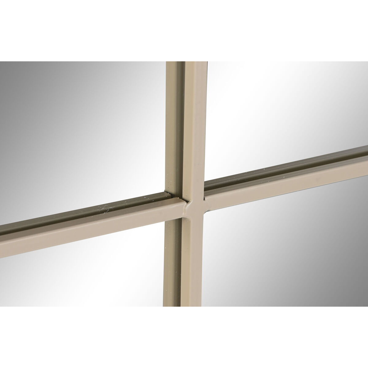 Wall mirror Home ESPRIT Beige Window Scandi 122 x 2 x 122 cm