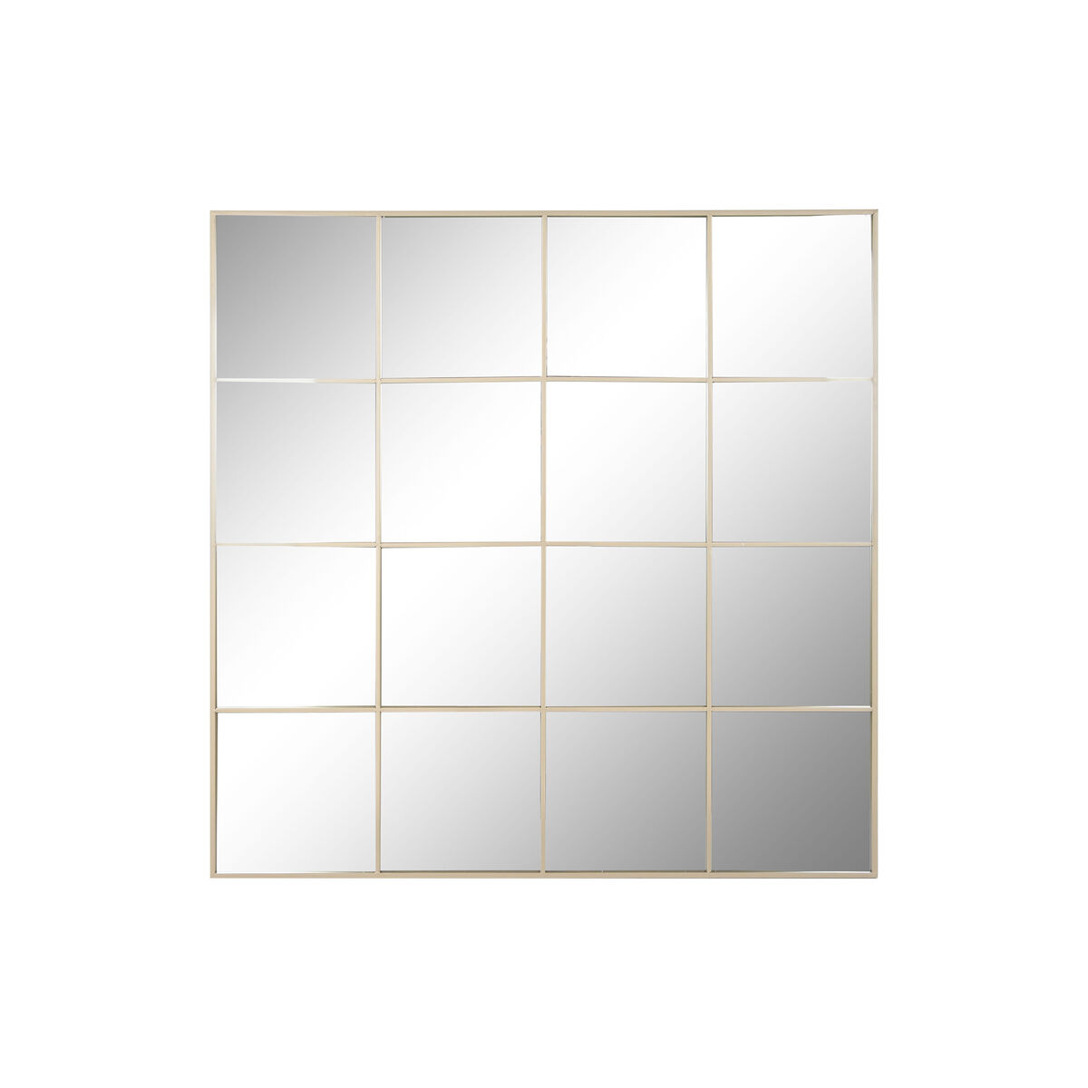 Wall mirror Home ESPRIT Beige Window Scandi 122 x 2 x 122 cm