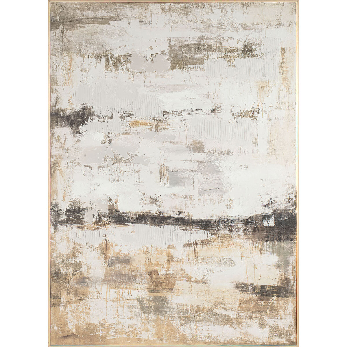 Painting Home ESPRIT White Beige Abstract Urban 130 x 5 x 180 cm
