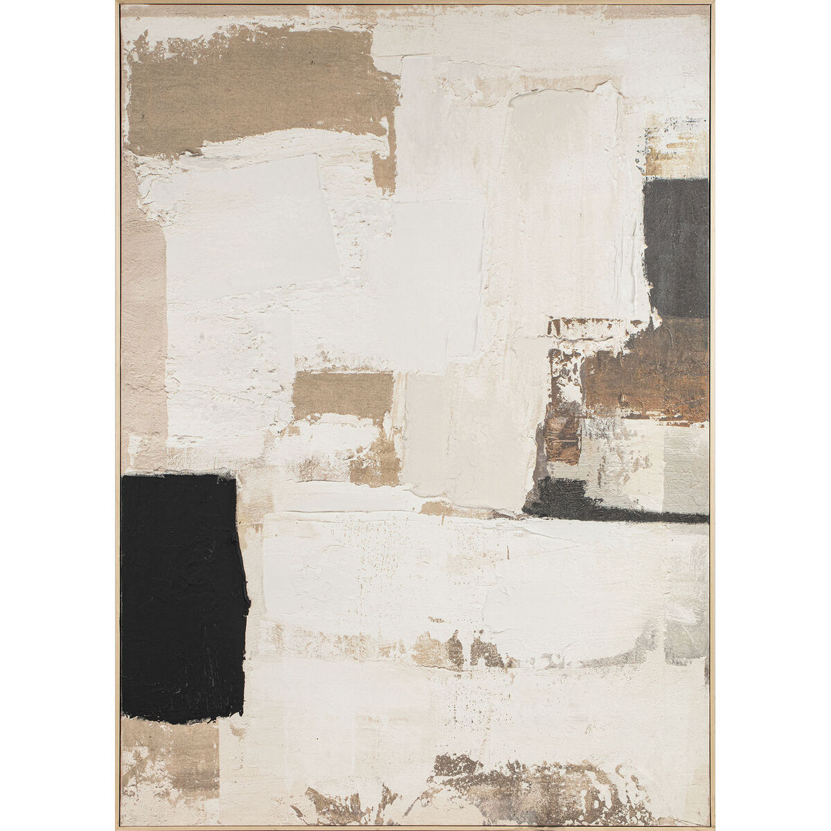 Painting Home ESPRIT White Beige Abstract Urban 130 x 5 x 180 cm