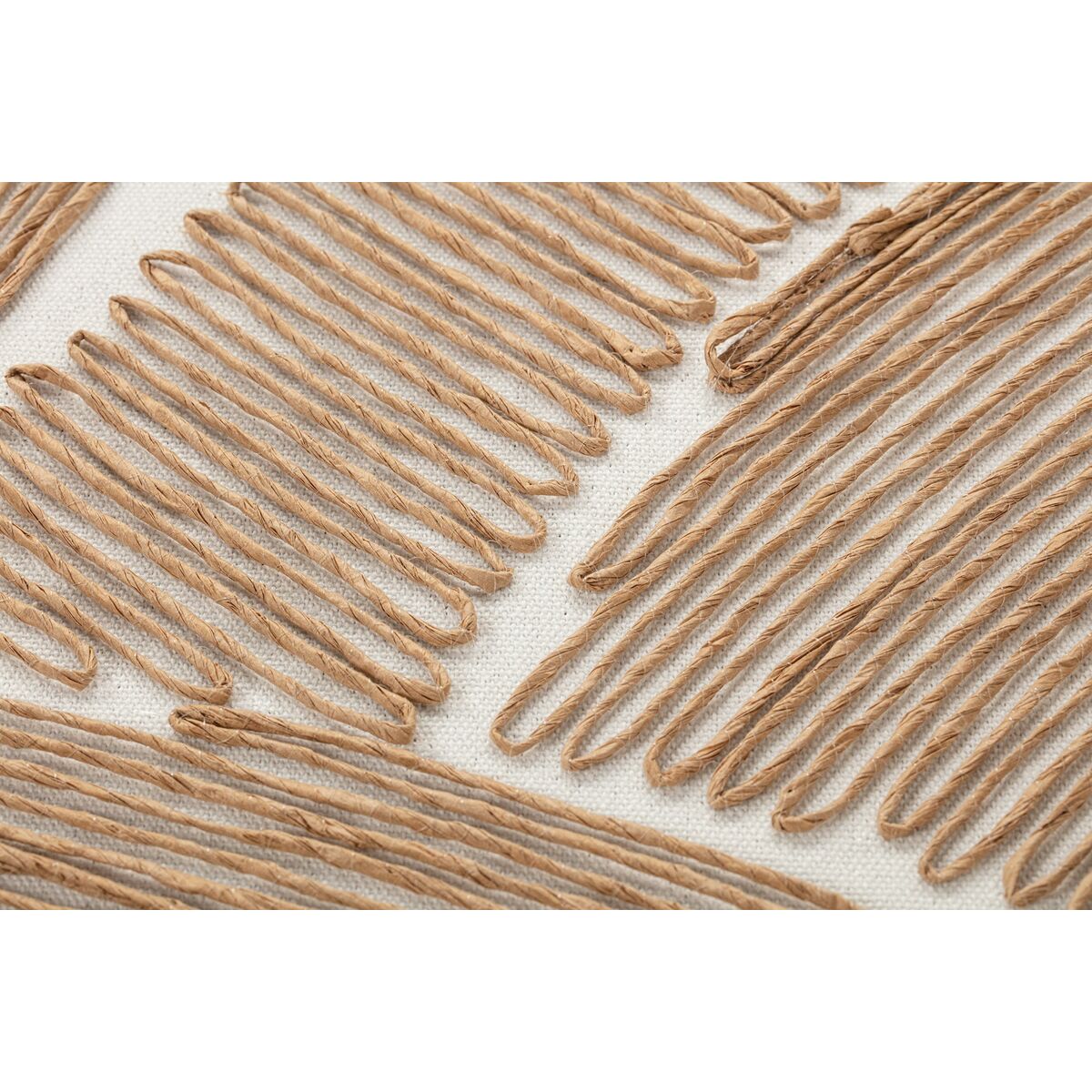 Painting Home ESPRIT White Natural Modern With relief Scandinavian 100 x 3,8 x 100 cm (2 Units)