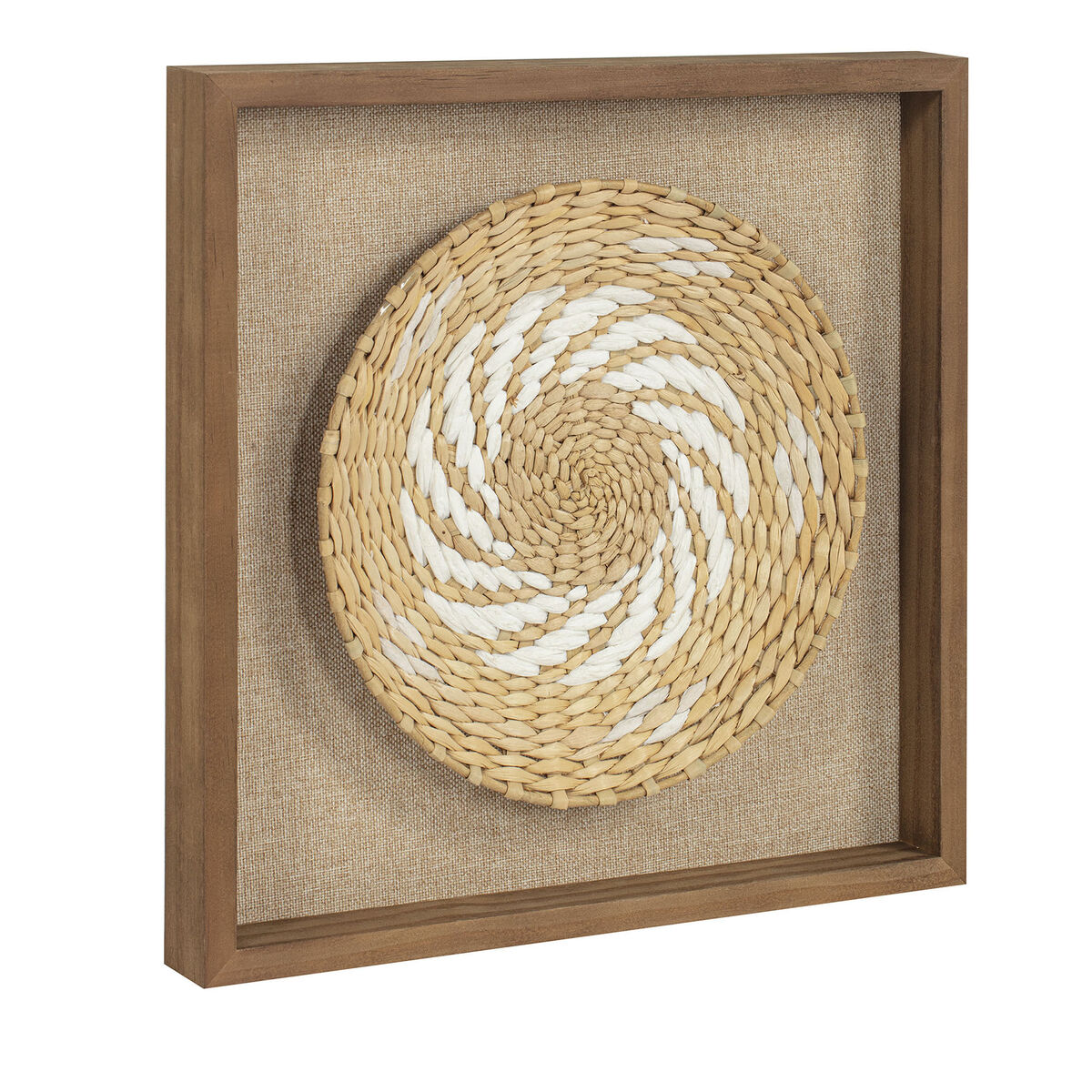 Painting Home ESPRIT White Beige Boho 35 x 3,6 x 35 cm (2 Units)