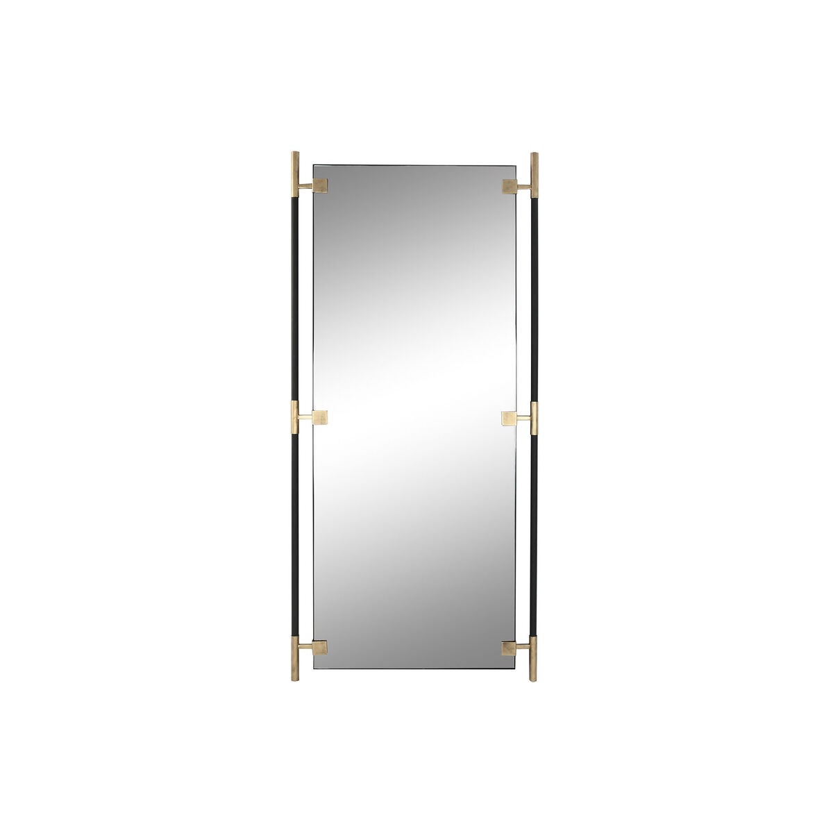 Wall mirror Home ESPRIT Black Golden Modern
