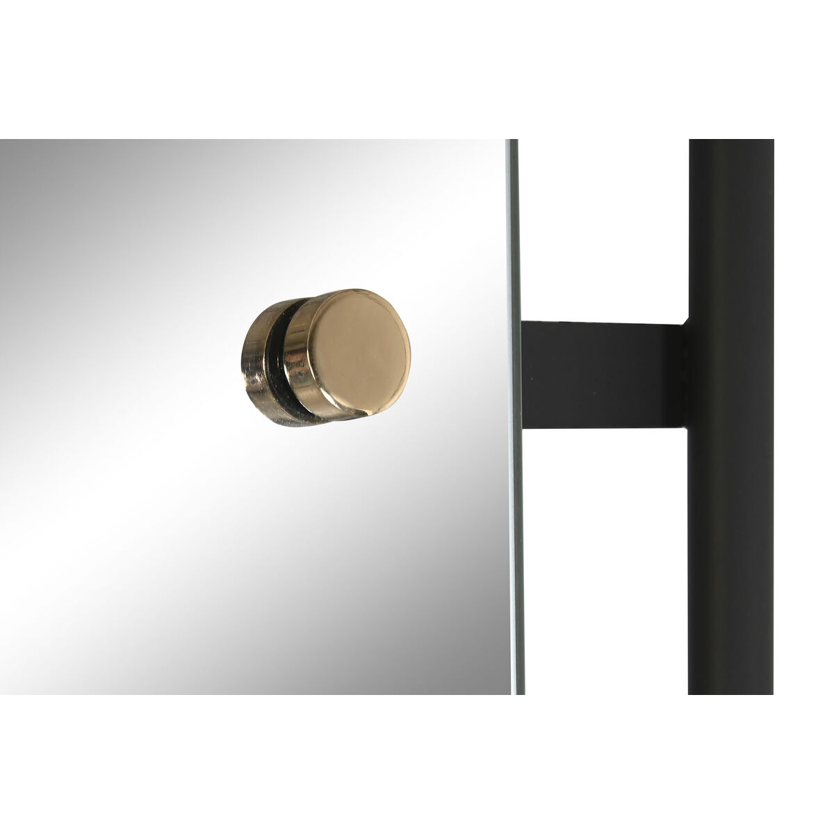 Wall mirror Home ESPRIT Black Golden Modern