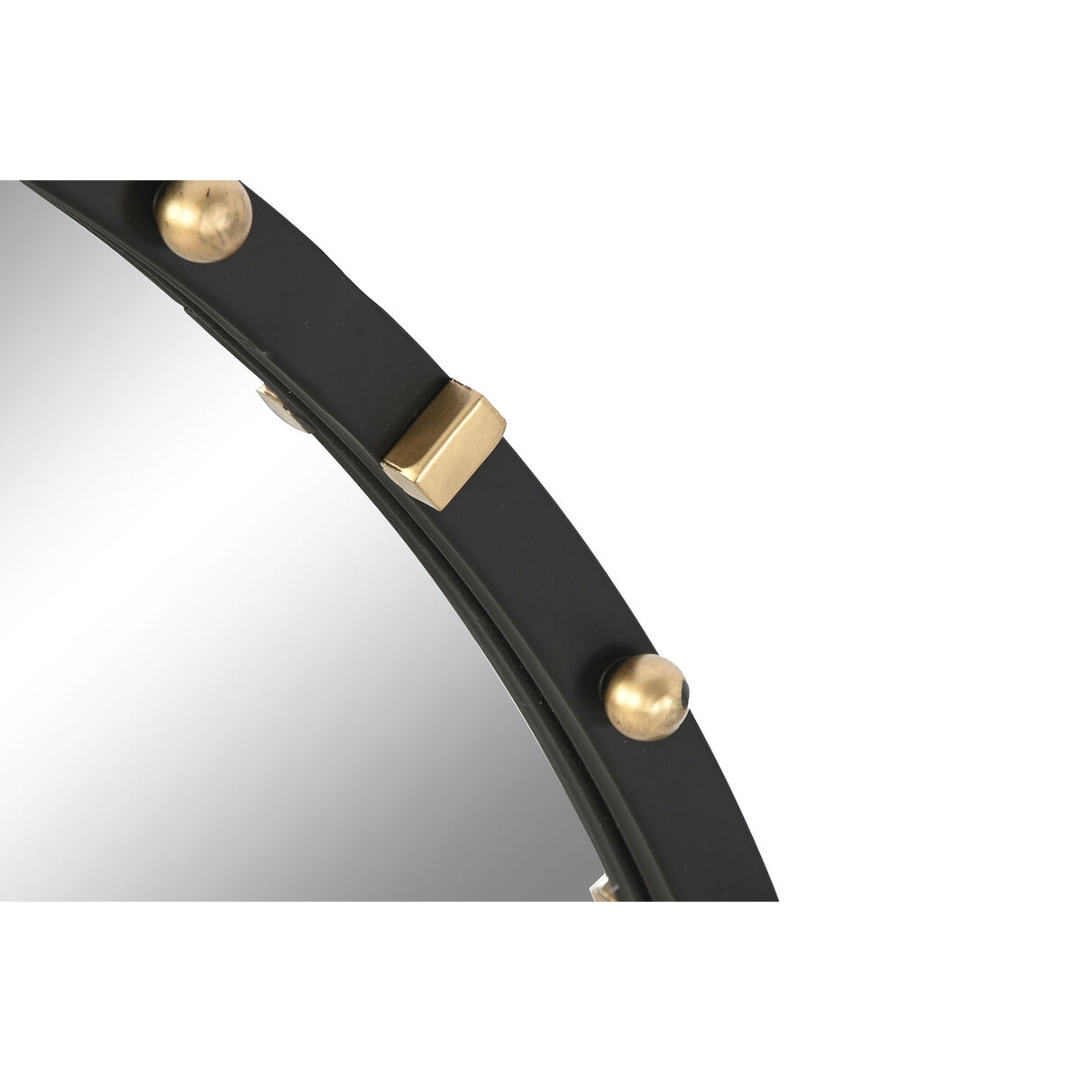 Wall mirror Home ESPRIT Black Golden Modern 90 x 3,5 x 90 cm