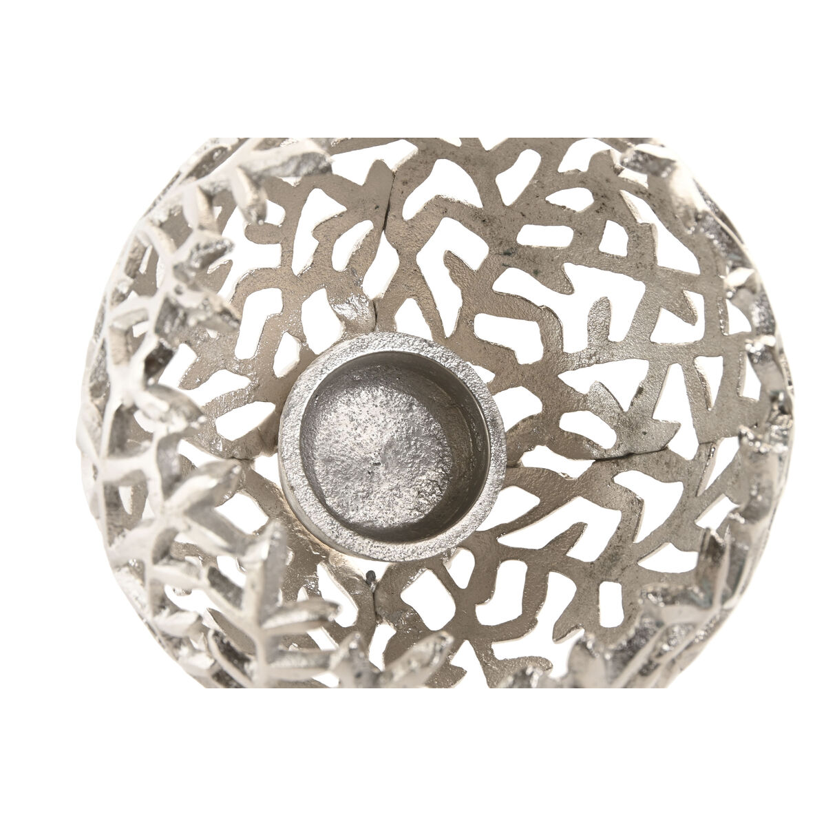 Candleholder Home ESPRIT Silver Aluminium 20 x 20 x 18 cm