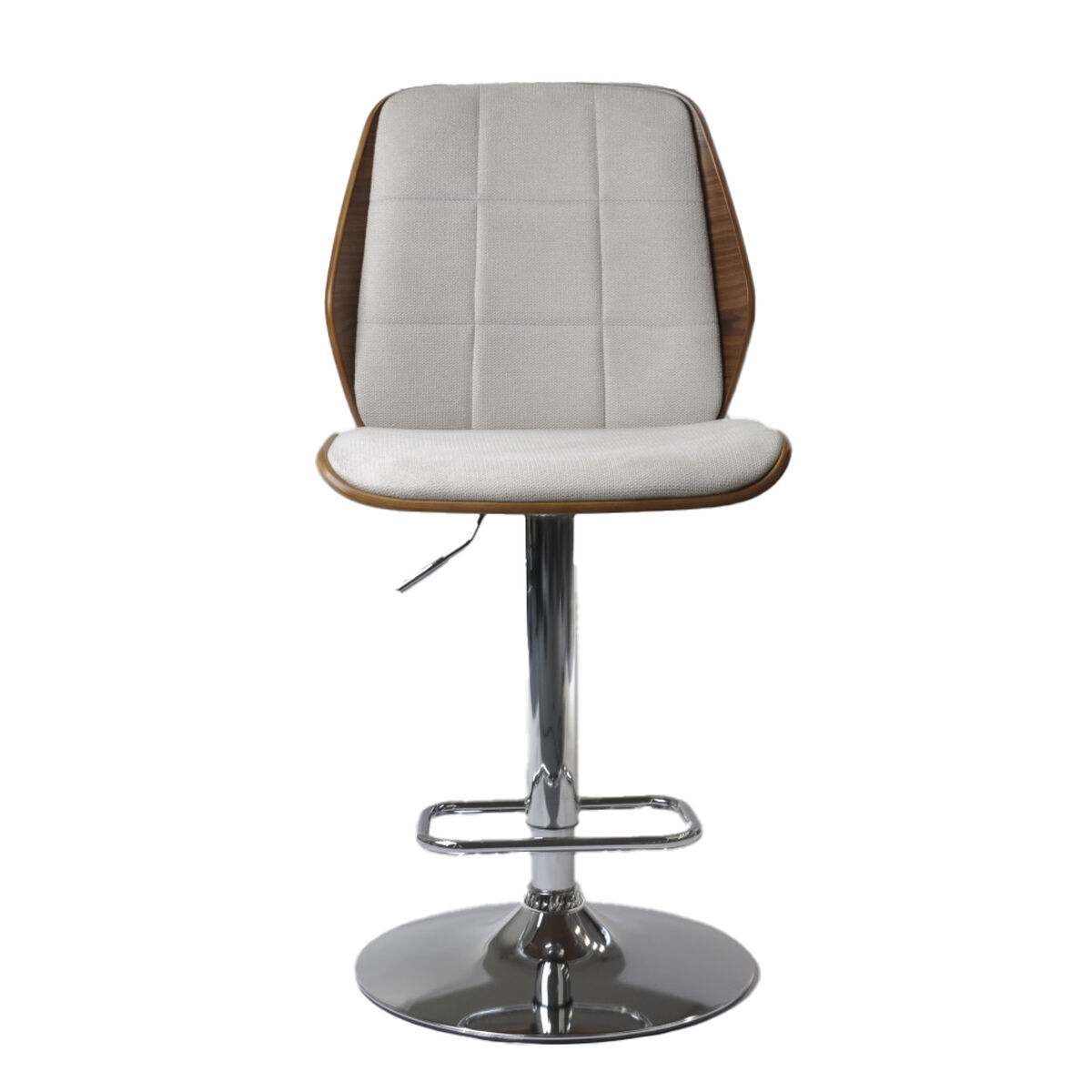 Stool Home ESPRIT Brown Beige Silver Walnut 50 x 52 x 121 cm