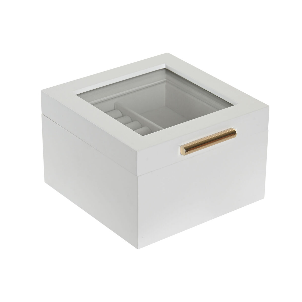 Jewelry box Home ESPRIT White Wood Crystal