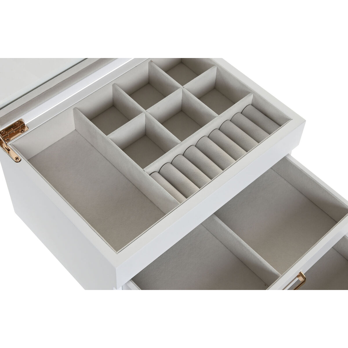 Jewelry box Home ESPRIT White Wood Crystal