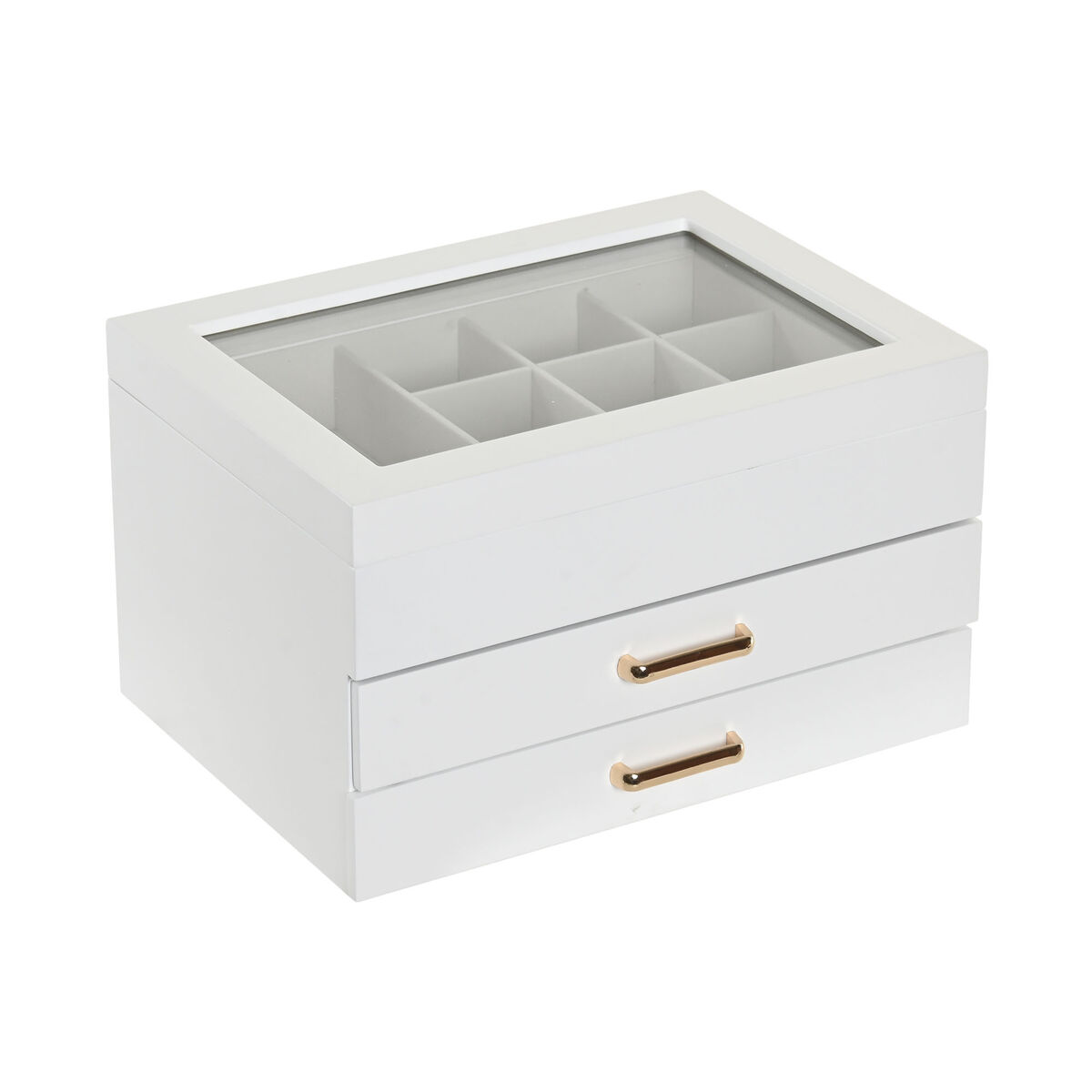 Jewelry box Home ESPRIT White Wood Crystal