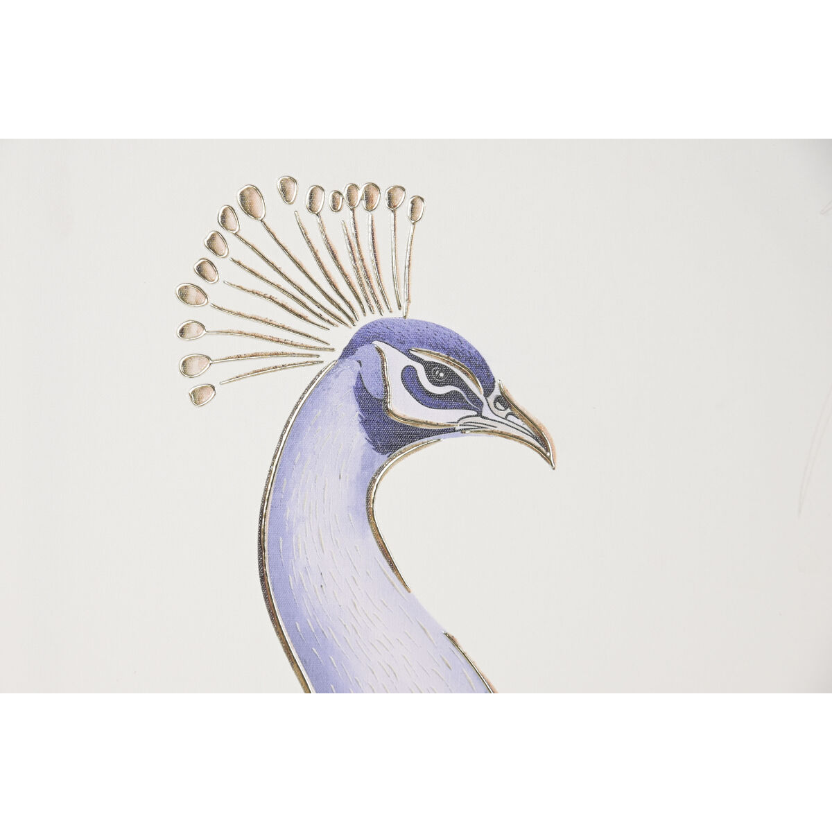 Painting Home ESPRIT White Natural Peacock Tropical 100 x 5 x 100 cm (2 Units)