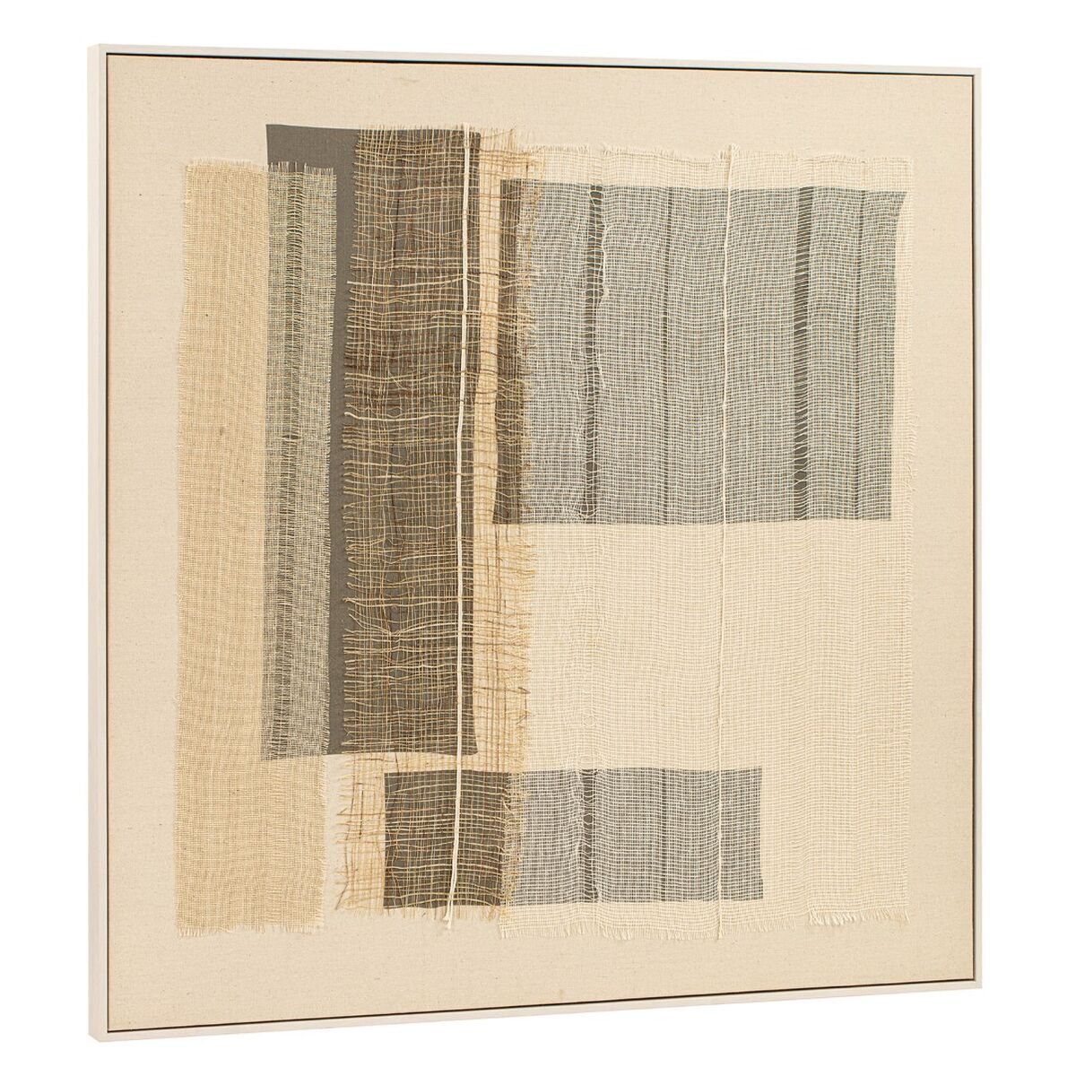 Painting Home ESPRIT White Beige Abstract Urban 102 x 4,5 x 102 cm (2 Units)