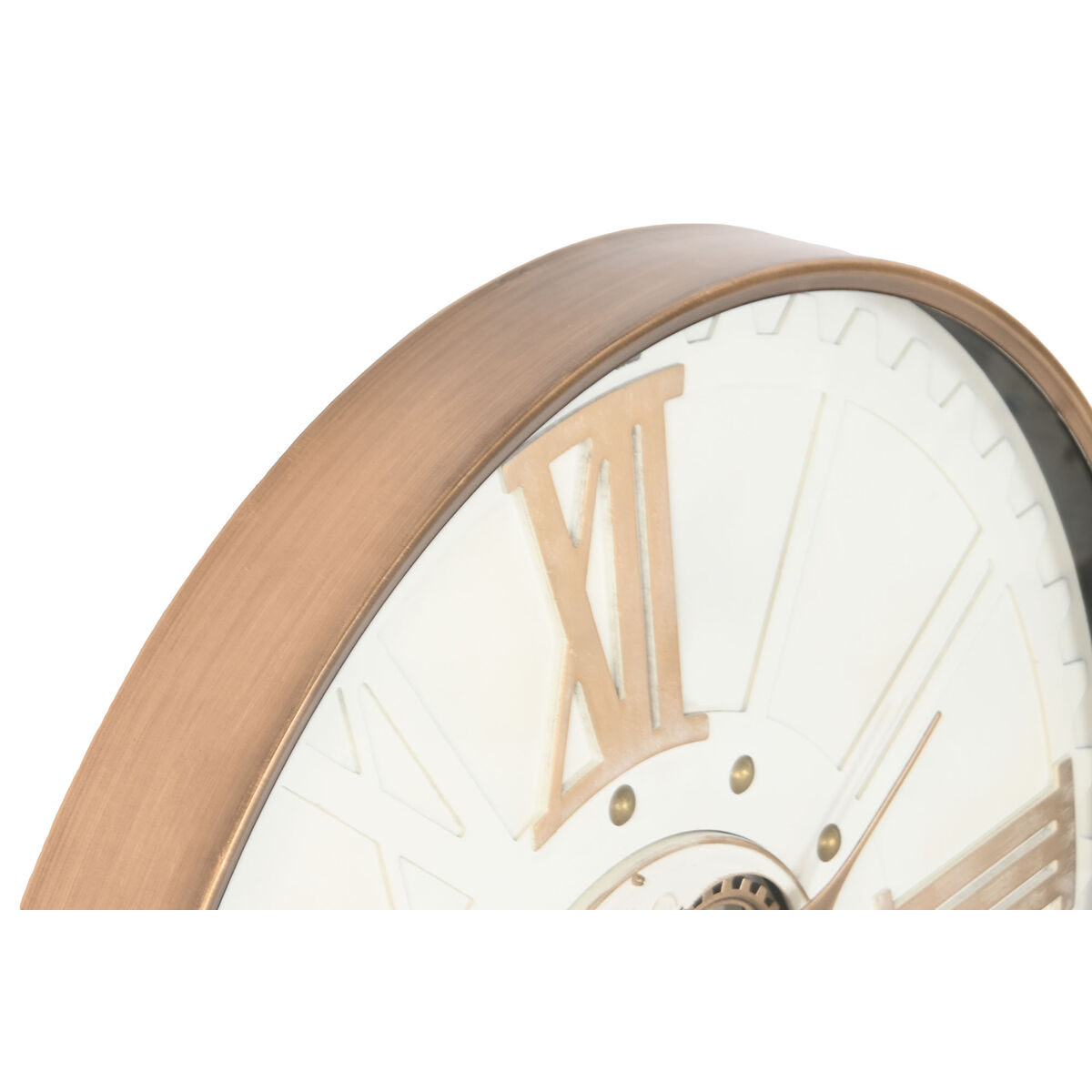 Wall Clock Home ESPRIT White Golden Metal Crystal Urban 80 x 8 x 80 cm