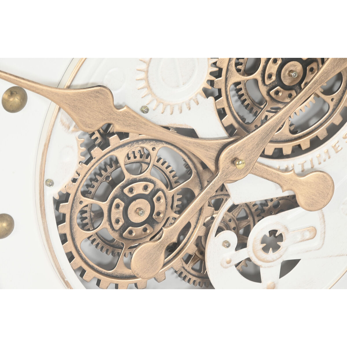Wall Clock Home ESPRIT White Golden Metal Crystal Urban 80 x 8 x 80 cm