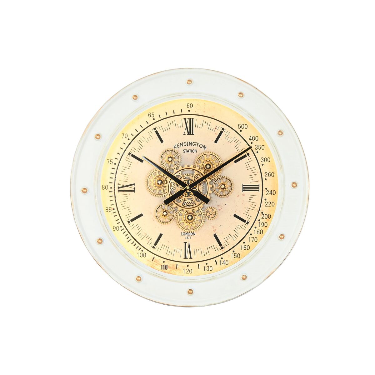 Wall Clock Home ESPRIT White Metal Loft 60 x 9 x 60 cm