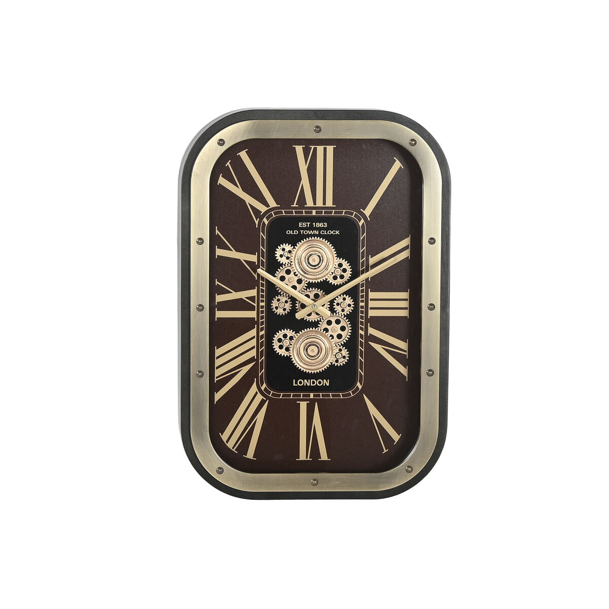 Wall Clock Home ESPRIT Golden Maroon Crystal Iron Glam 43 X 8,5 X 63 CM Wall Clock Home ESPRIT Golden Maroon Crystal Iron Glam 43 X 8,5 X 63 CM