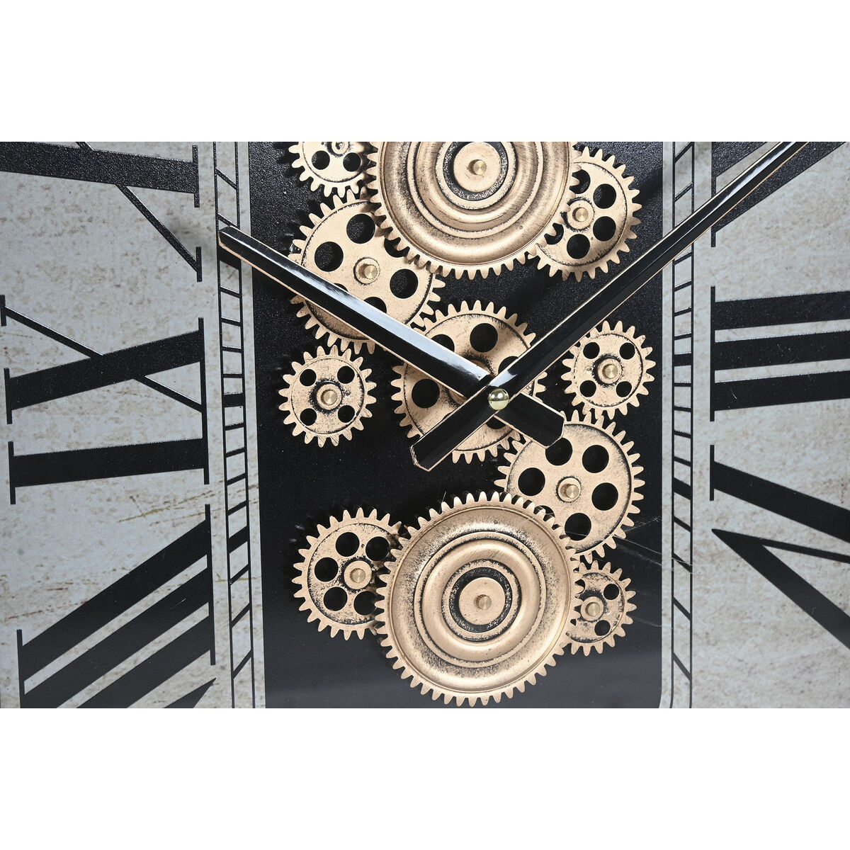Wall Clock Home ESPRIT Beige Golden Crystal Iron Glam 43 X 8,5 X 63 CM