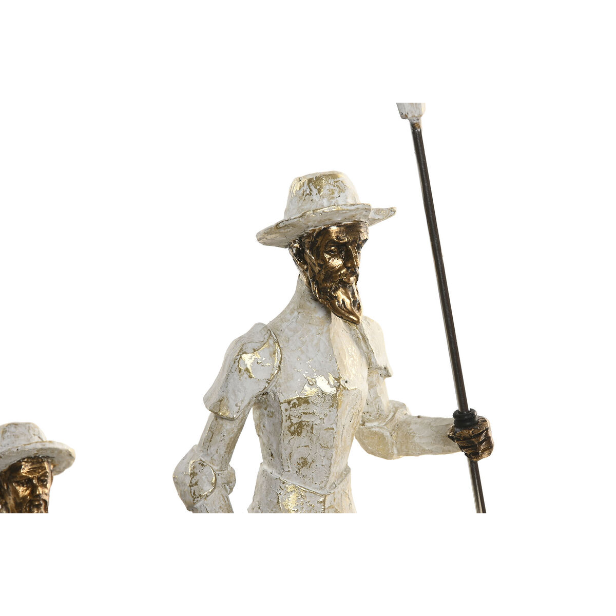 Decorative Figure Home ESPRIT White Golden 28,5 X 13 X 33 CM