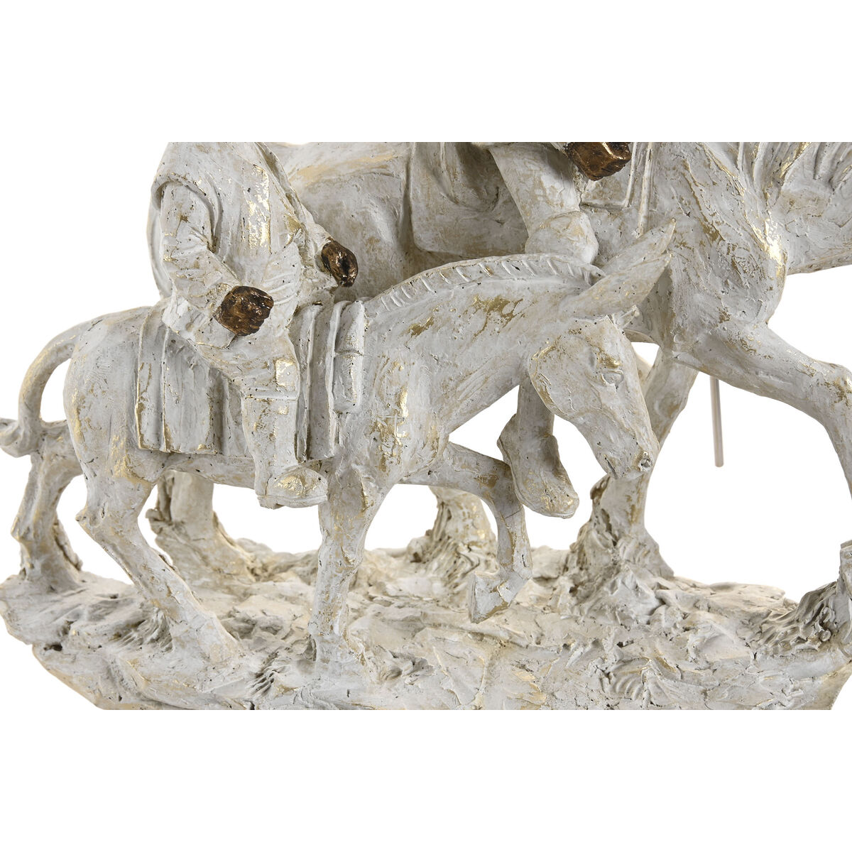 Decorative Figure Home ESPRIT White Golden 28,5 X 13 X 33 CM