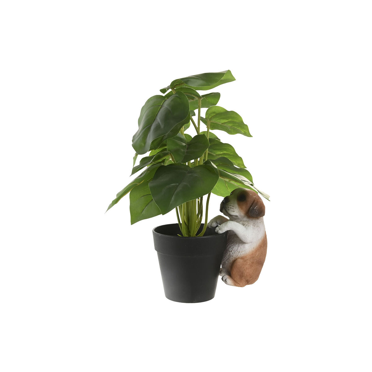 Decorative Figure Home ESPRIT White Brown 8 x 8 x 14 cm (4 Units)