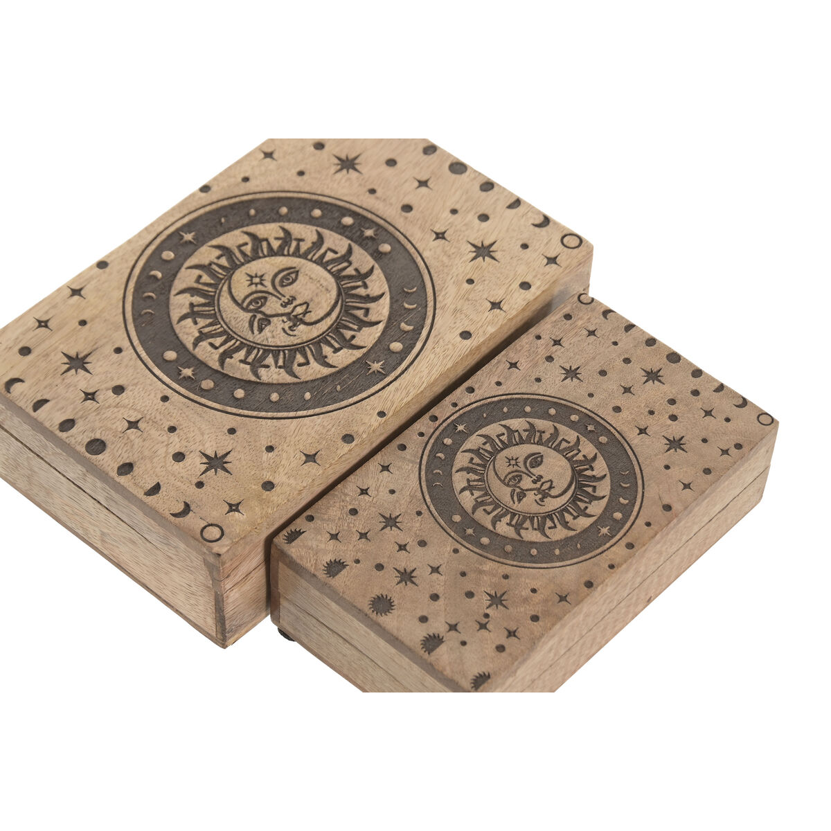Jewelry box Home ESPRIT Brown Mango wood 25,5 x 18 x 9 cm