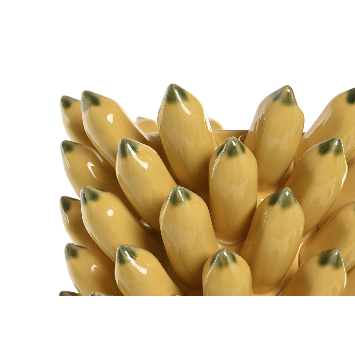 Vase Home ESPRIT Yellow Green Ceramic Tropical 28 x 28 x 40 cm