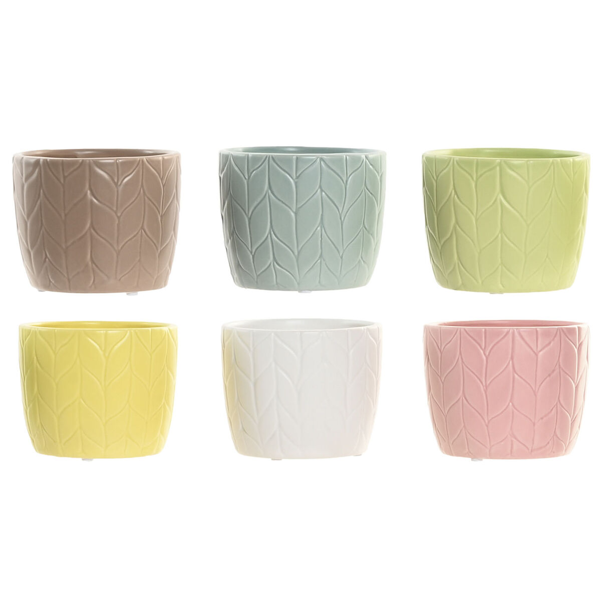 Planter Home ESPRIT Yellow Blue White Pink Dolomite 12 x 12 x 10 cm (6 Units) Planter Home ESPRIT Yellow Blue White Pink Dolomite 12 x 12 x 10 cm (6 Units)