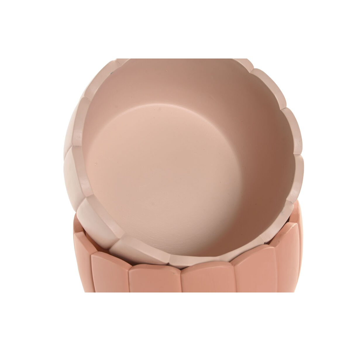 Planter Home ESPRIT Terracotta Light Pink Cement Shabby Chic 18 x 18 x 10 cm (2 Pieces) (2 Units)