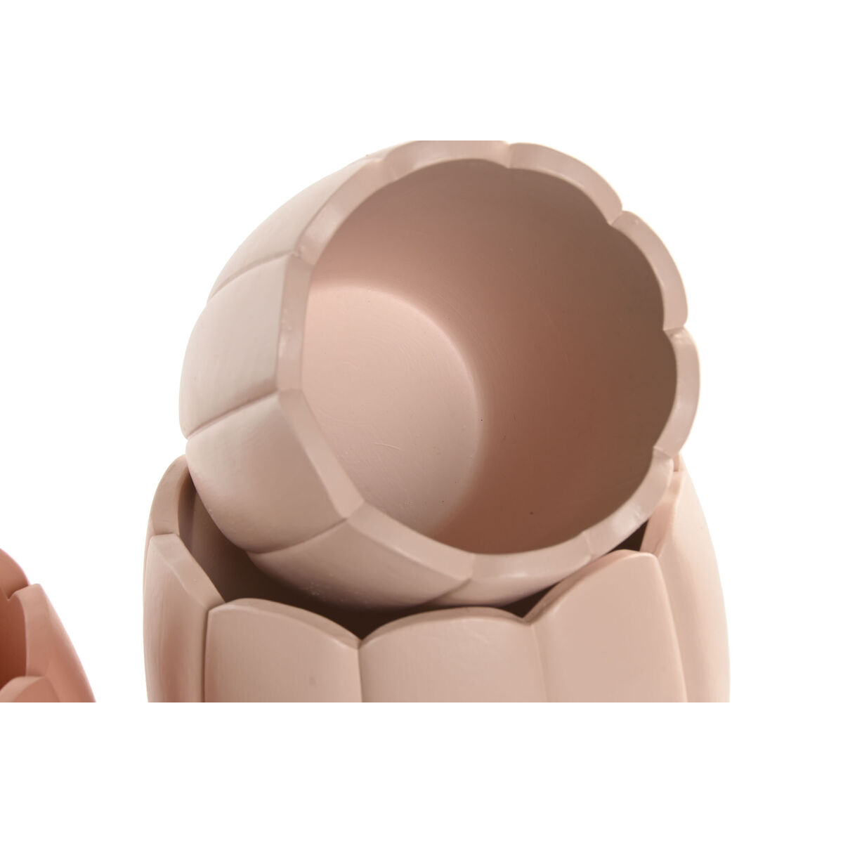 Planter Home ESPRIT Terracotta Light Pink Cement Shabby Chic 15 x 15 x 13 cm (3 Pieces) (2 Units)