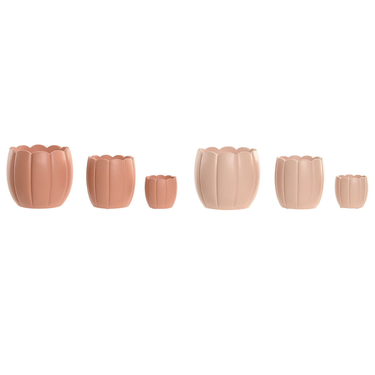 Planter Home ESPRIT Terracotta Light Pink Cement Shabby Chic 15 x 15 x 13 cm (3 Pieces) (2 Units) Planter Home ESPRIT Terracotta Light Pink Cement Shabby Chic 15 x 15 x 13 cm (3 Pieces) (2 Units)