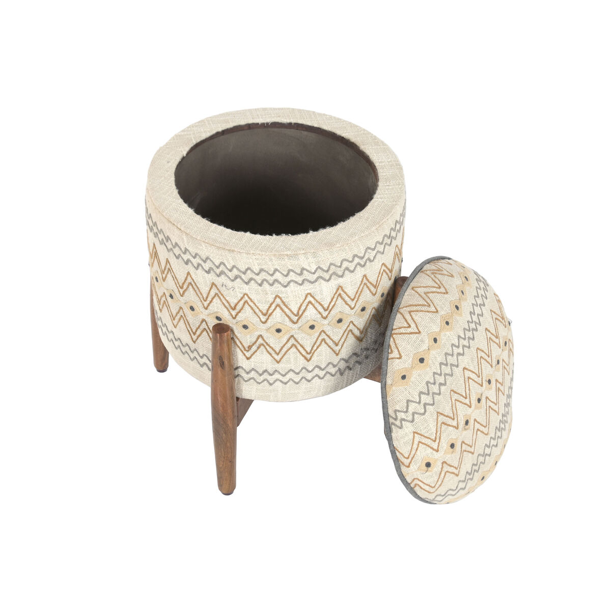 Footrest Home ESPRIT Beige Urban 40 x 40 x 52 cm