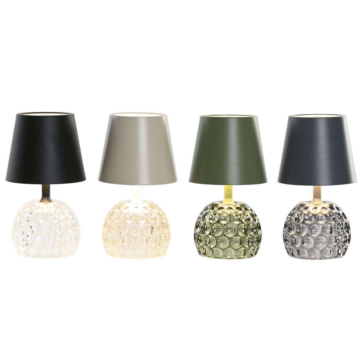 Desk lamp Home ESPRIT Yellow Green Grey (4 Units)
