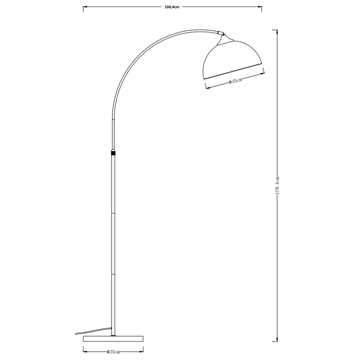 Floor Lamp Home ESPRIT Beige Golden 220 V 104 X 35 X 178 CM