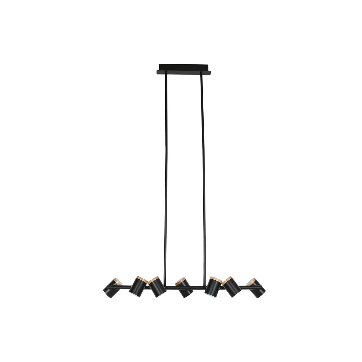 Ceiling Light Home ESPRIT Brown Black Wood Metal 104 X 18 X 164 CM