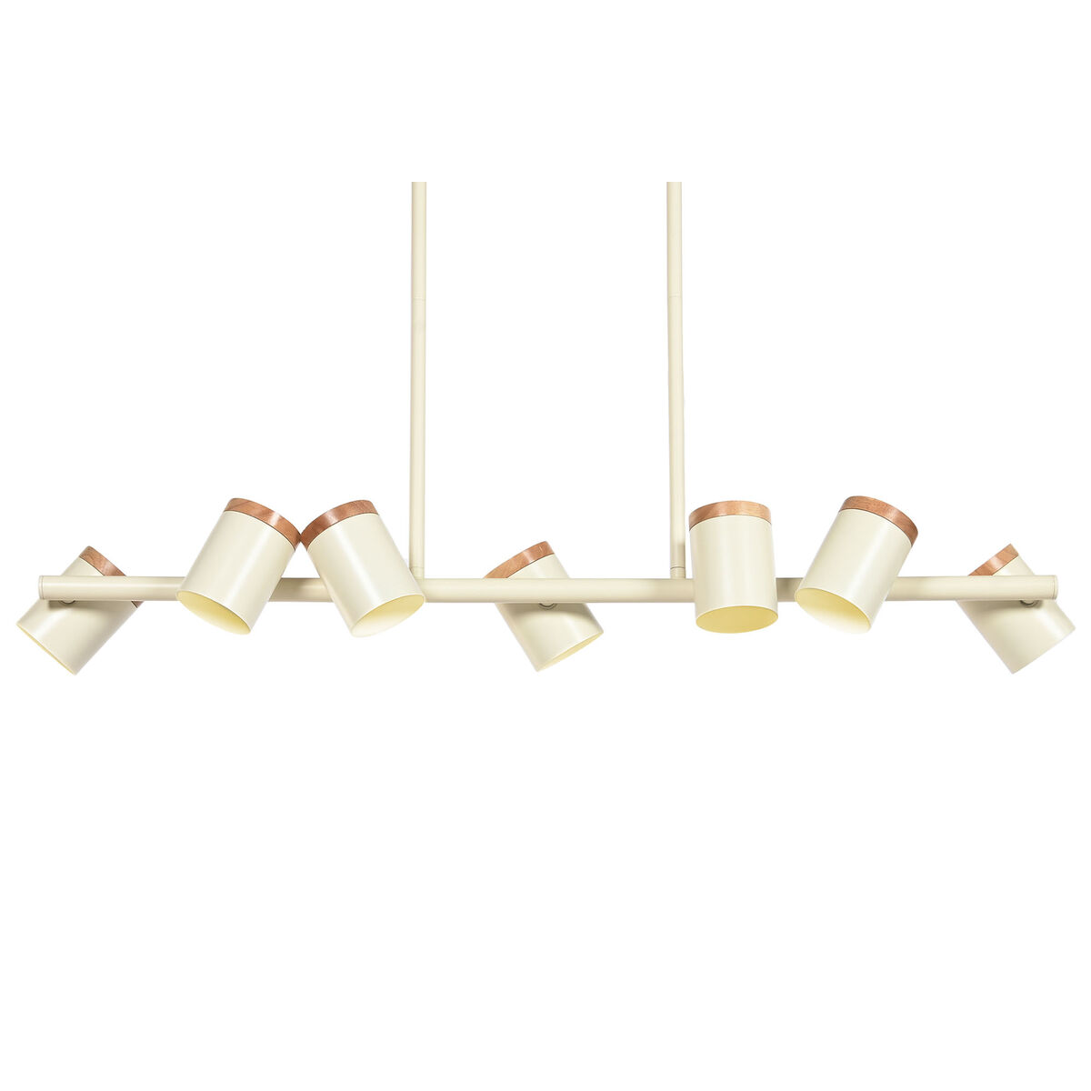 Ceiling Light Home ESPRIT White Wood Metal 104 X 18 X 164 CM