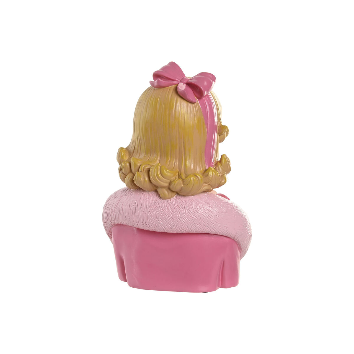 Decorative Figure Home ESPRIT Yellow Brown Pink Lady 21,5 X 17,5 X 29 CM (2 Units)