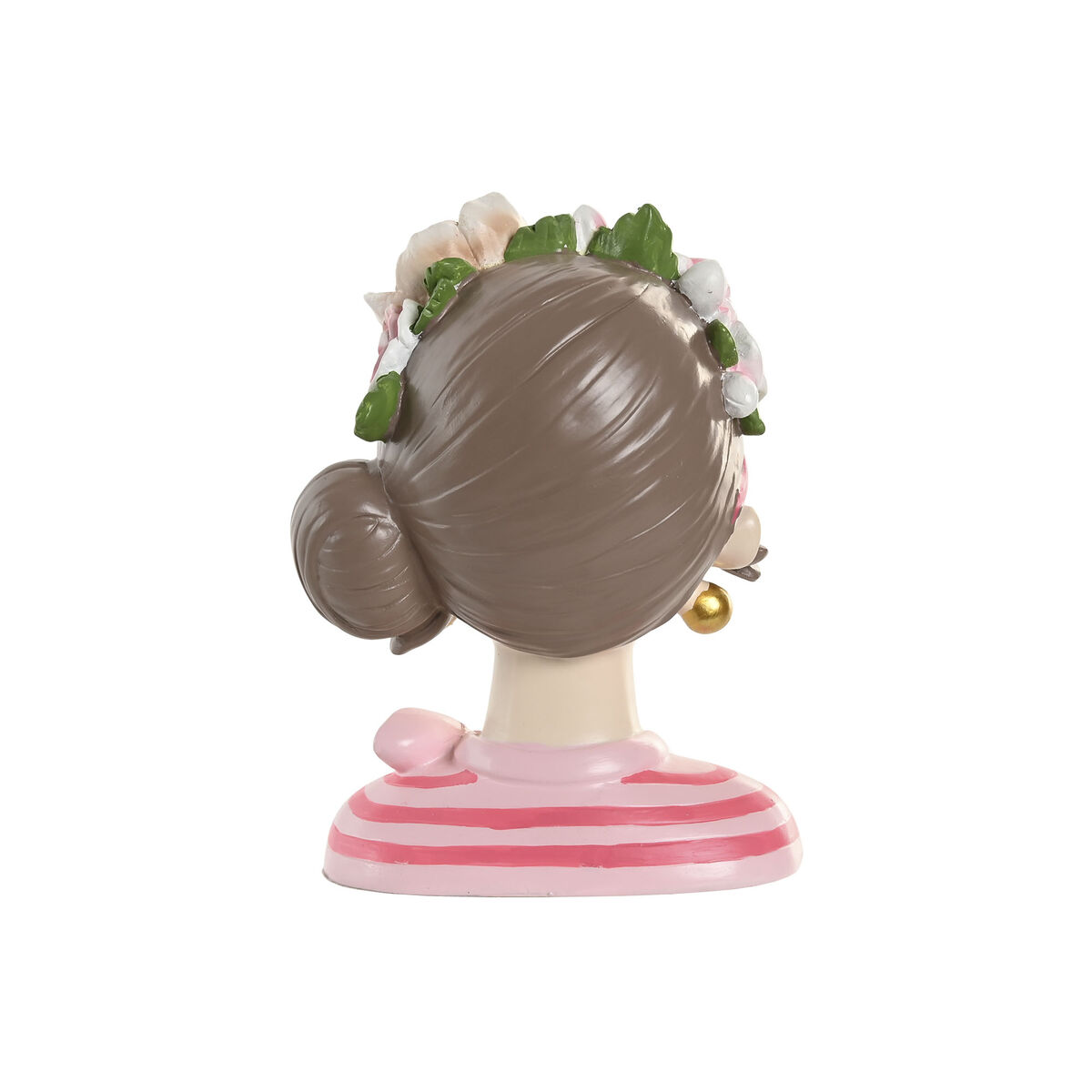 Decorative Figure Home ESPRIT Blue Pink Lady 14 x 10 x 20 cm (2 Units)