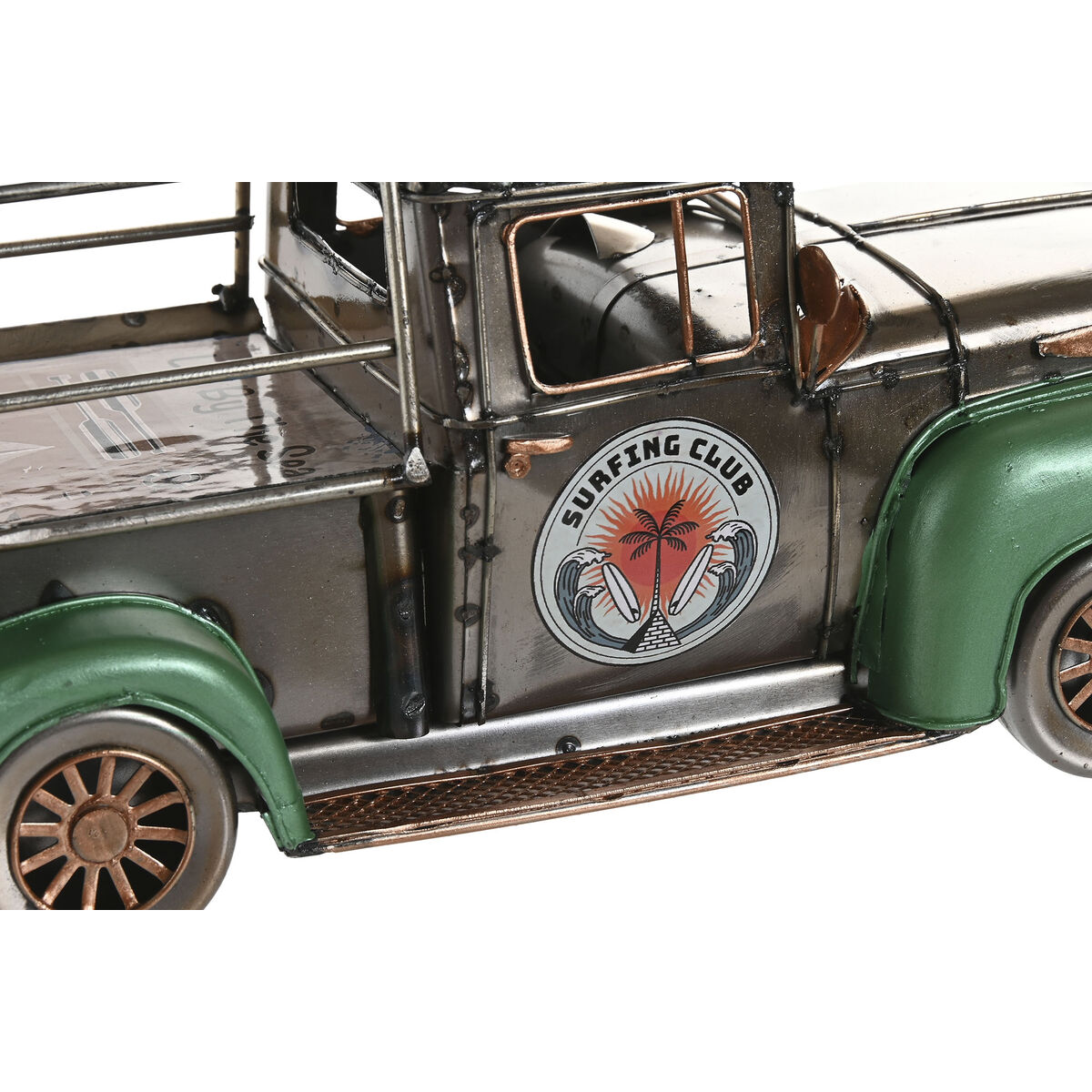 Decorative Figure Home ESPRIT Green Silver Vintage Van 30 X 13 X 16 CM