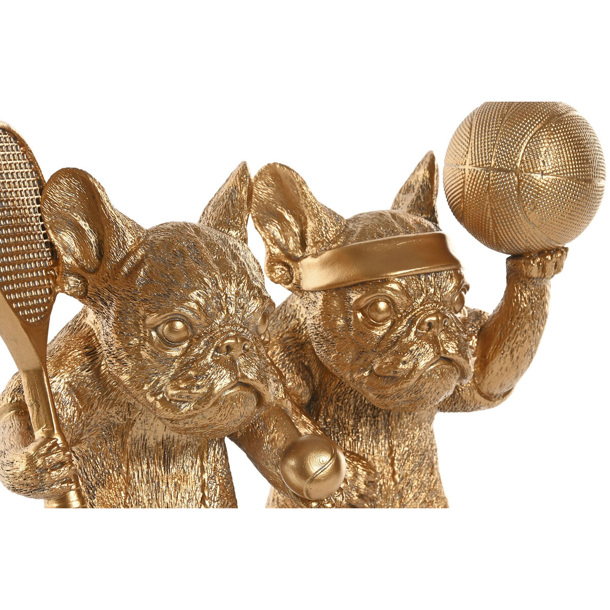 Decorative Figure Home ESPRIT Golden Dog 16,5 X 13 X 27 CM (2 Units)