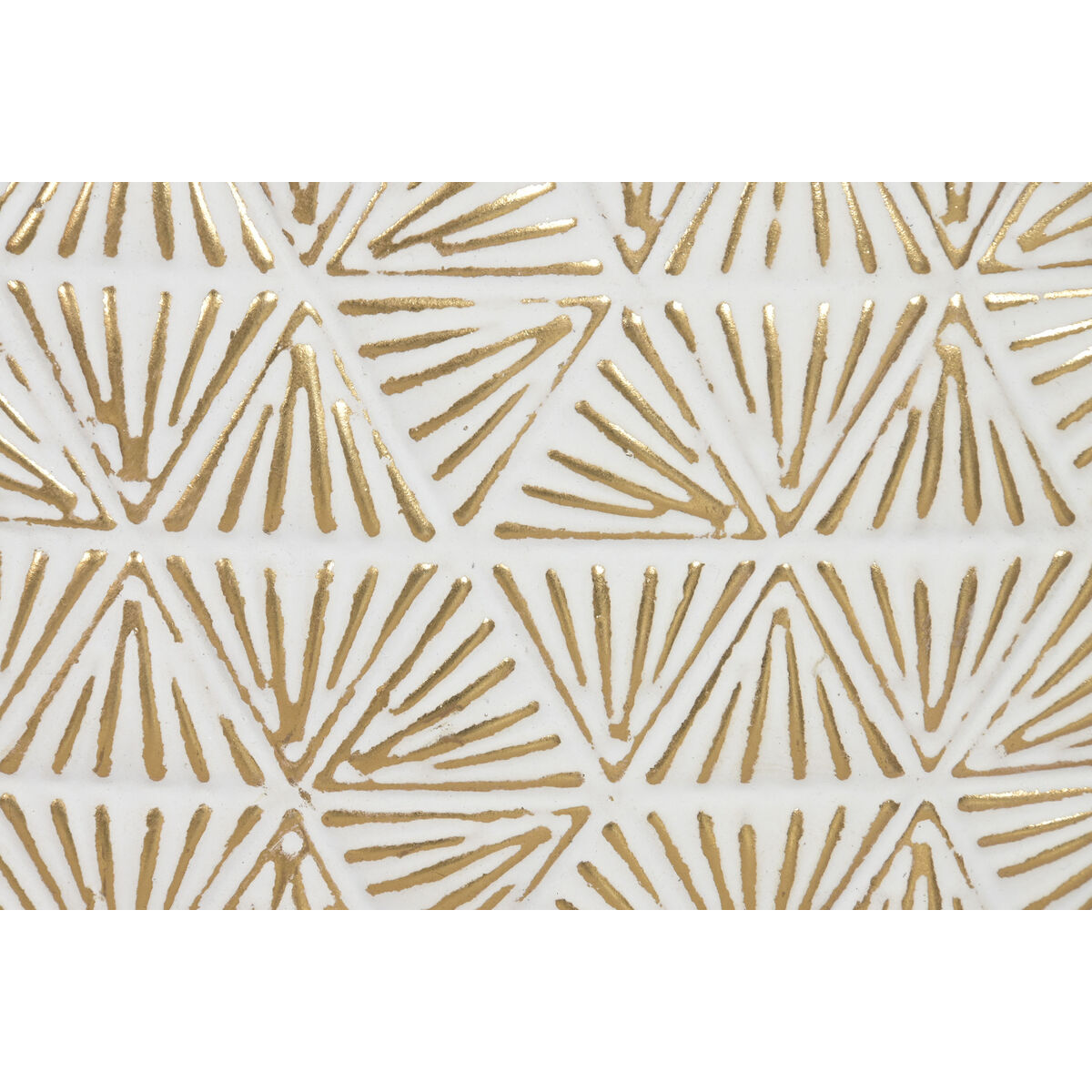 Decorative Figure Home ESPRIT White Golden Circles Stripped 102 X 7 X 74 CM