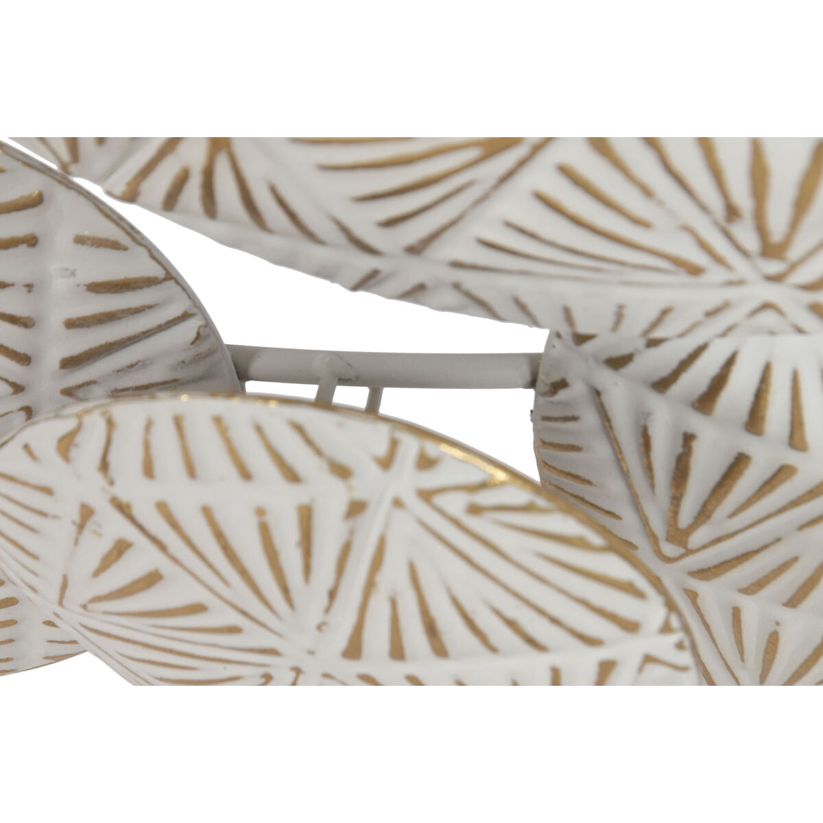 Decorative Figure Home ESPRIT White Golden Circles Stripped 102 X 7 X 74 CM