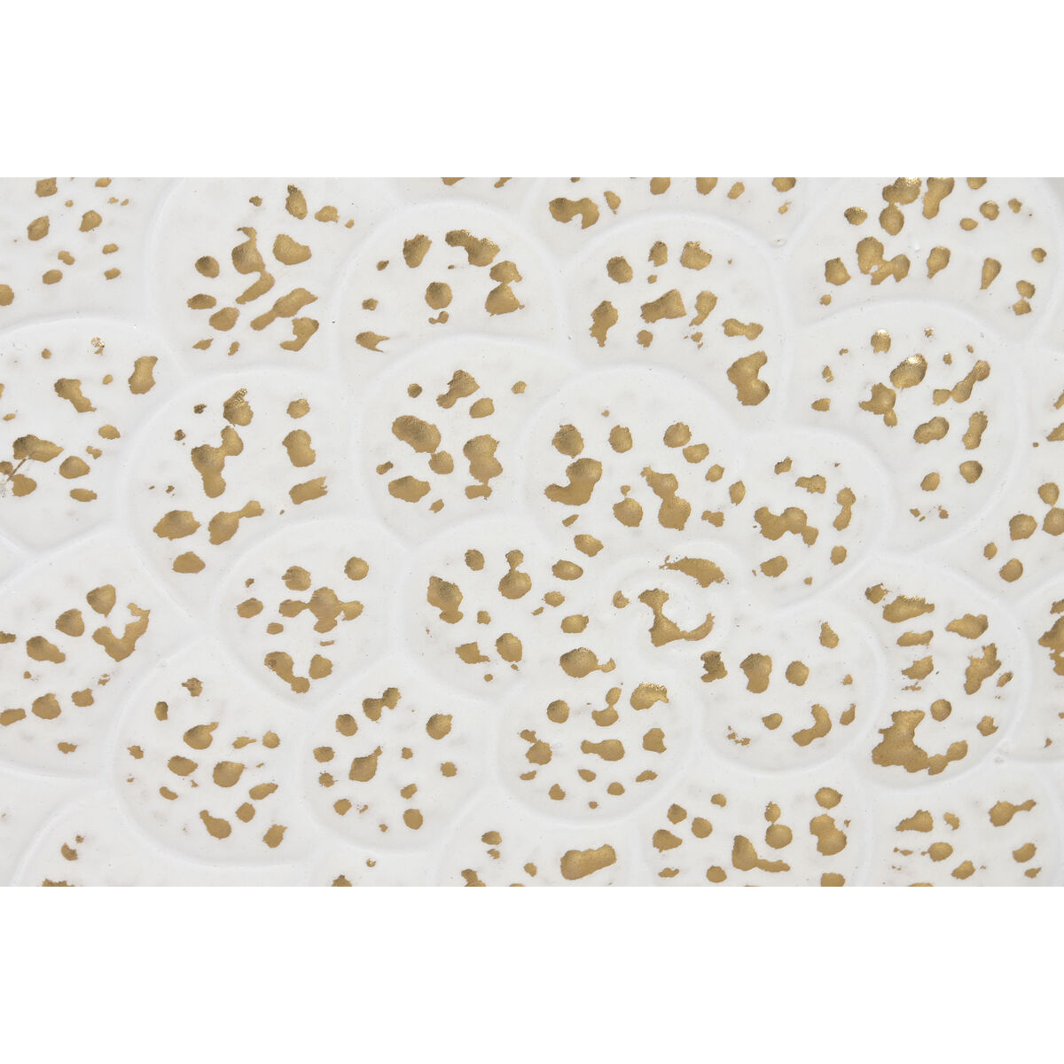 Decorative Figure Home ESPRIT White Golden Flower Stripped 137 X 11 X 56,5 CM