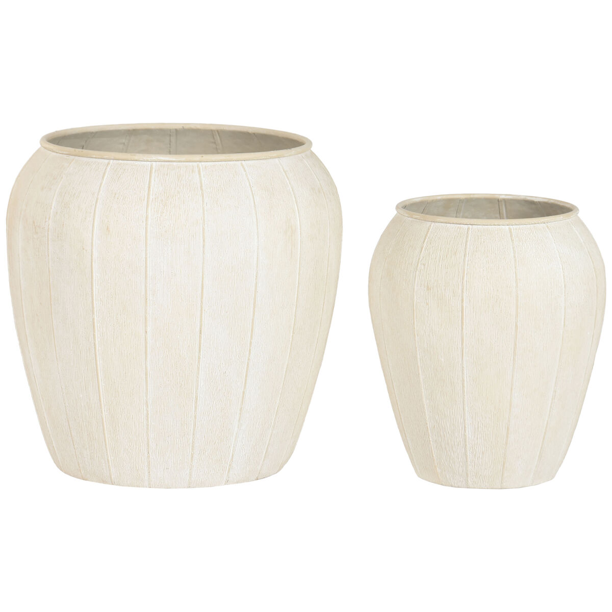 Planter Home ESPRIT Beige Metal Scandi (2 Pieces) Planter Home ESPRIT Beige Metal Scandi (2 Pieces)