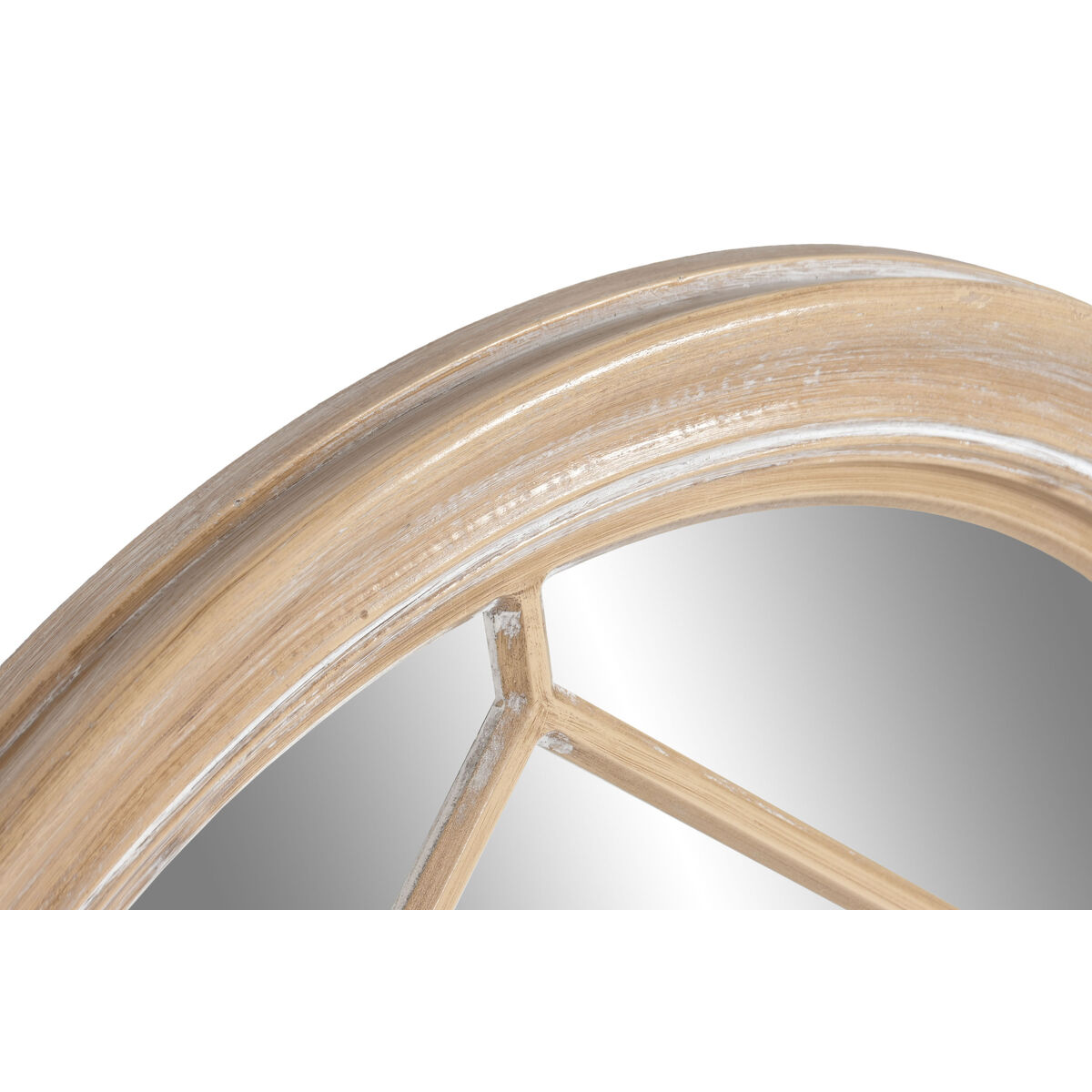 Wall mirror Home ESPRIT Natural Stripped